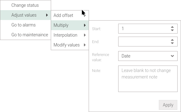 Reports: correct data by multiplying values