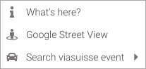 Contextual menu of the map