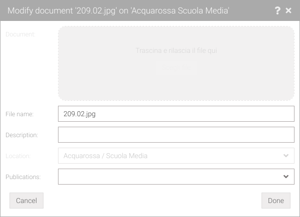 Modify document window