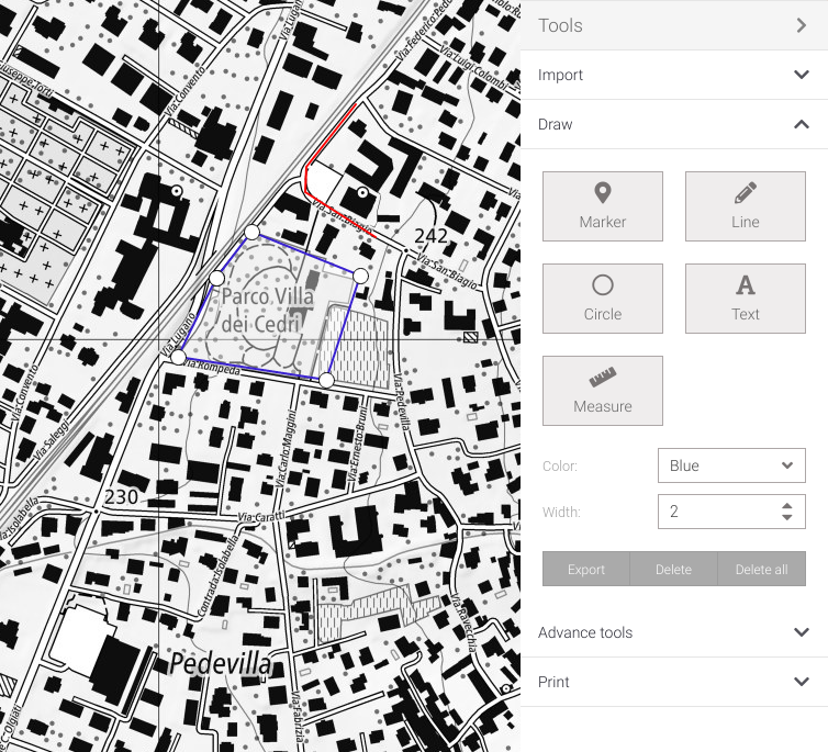 Draw path / polygon