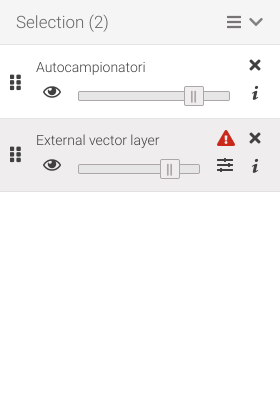 Management of selected layers
