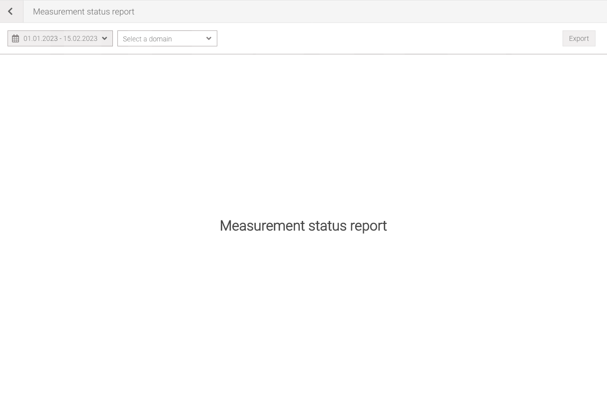 Measurement status report view