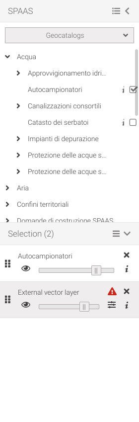 Layers selection