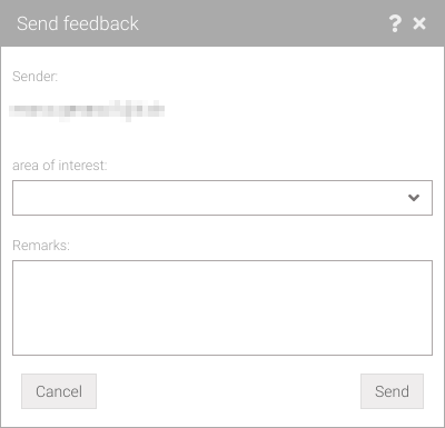 Submit feedback form